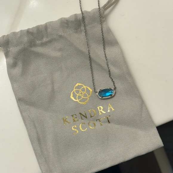 Kendra Scott Blue Elisa Pendant Necklace - Picture 1 of 3